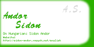 andor sidon business card